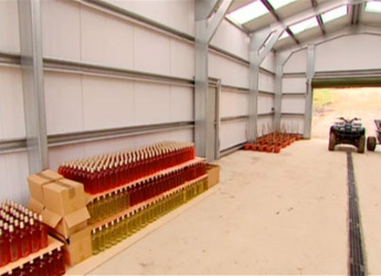 Scene from the Channel 5 episode showing brewery equipment