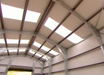 Scene from the Channel 5 episode showing the building's ceiling